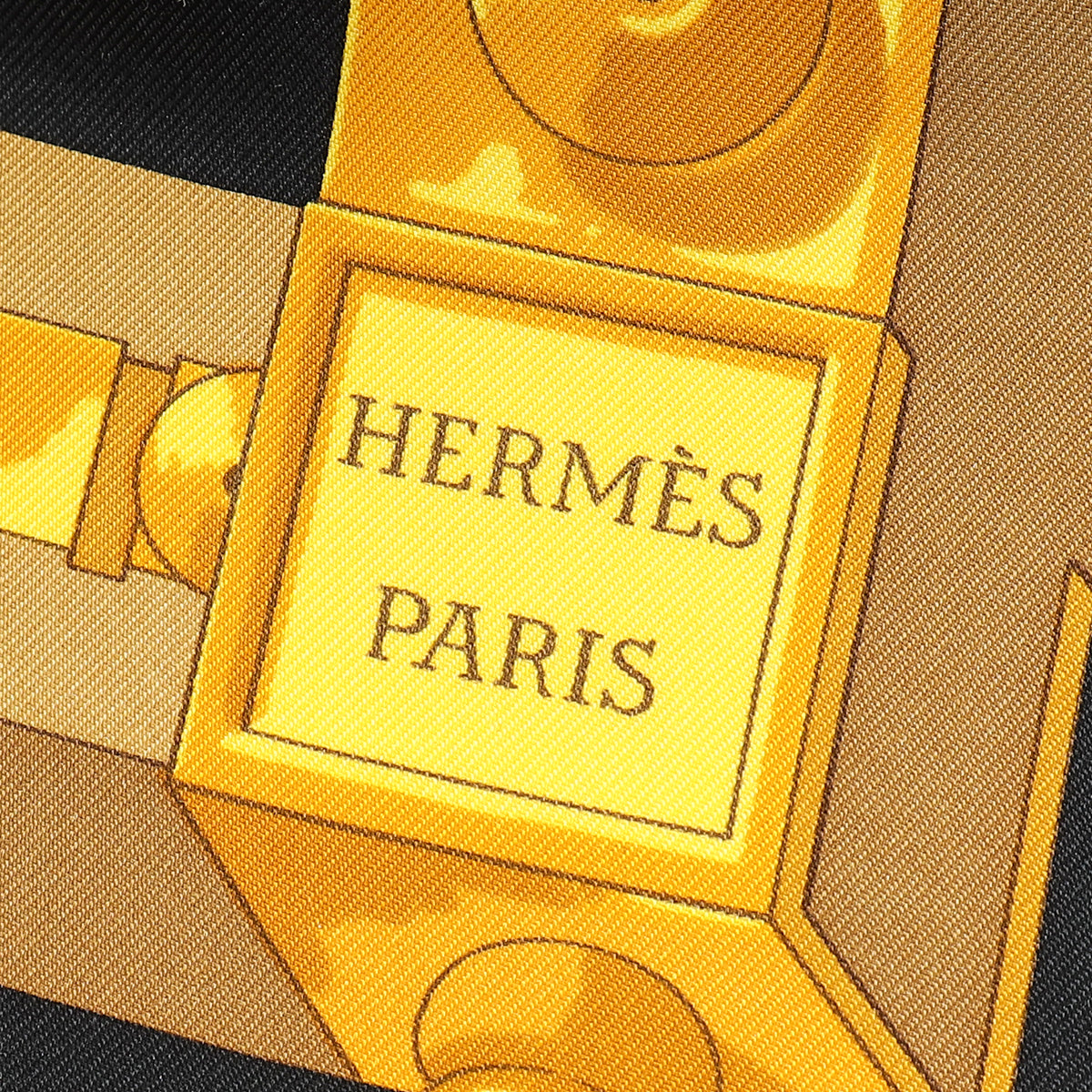 Hermes Noir Multicolor Cuillers D'afrique Silk Scarf 90