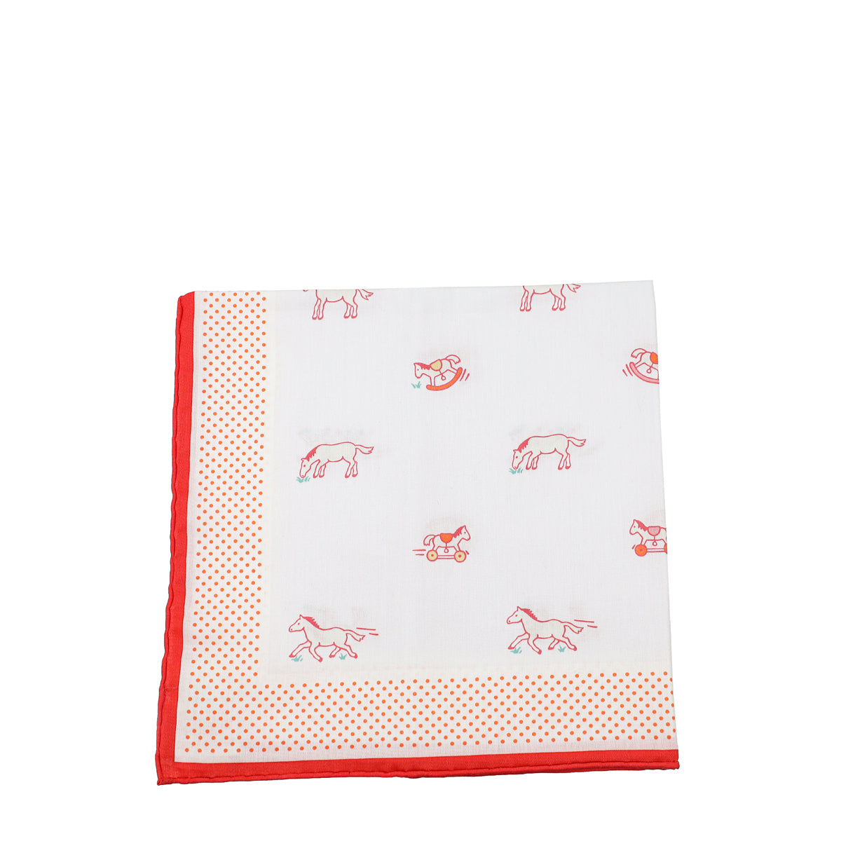 Hermes Rose Lilas Adada Dots Cotton Bandana 40-Hermes-THE CLOSET