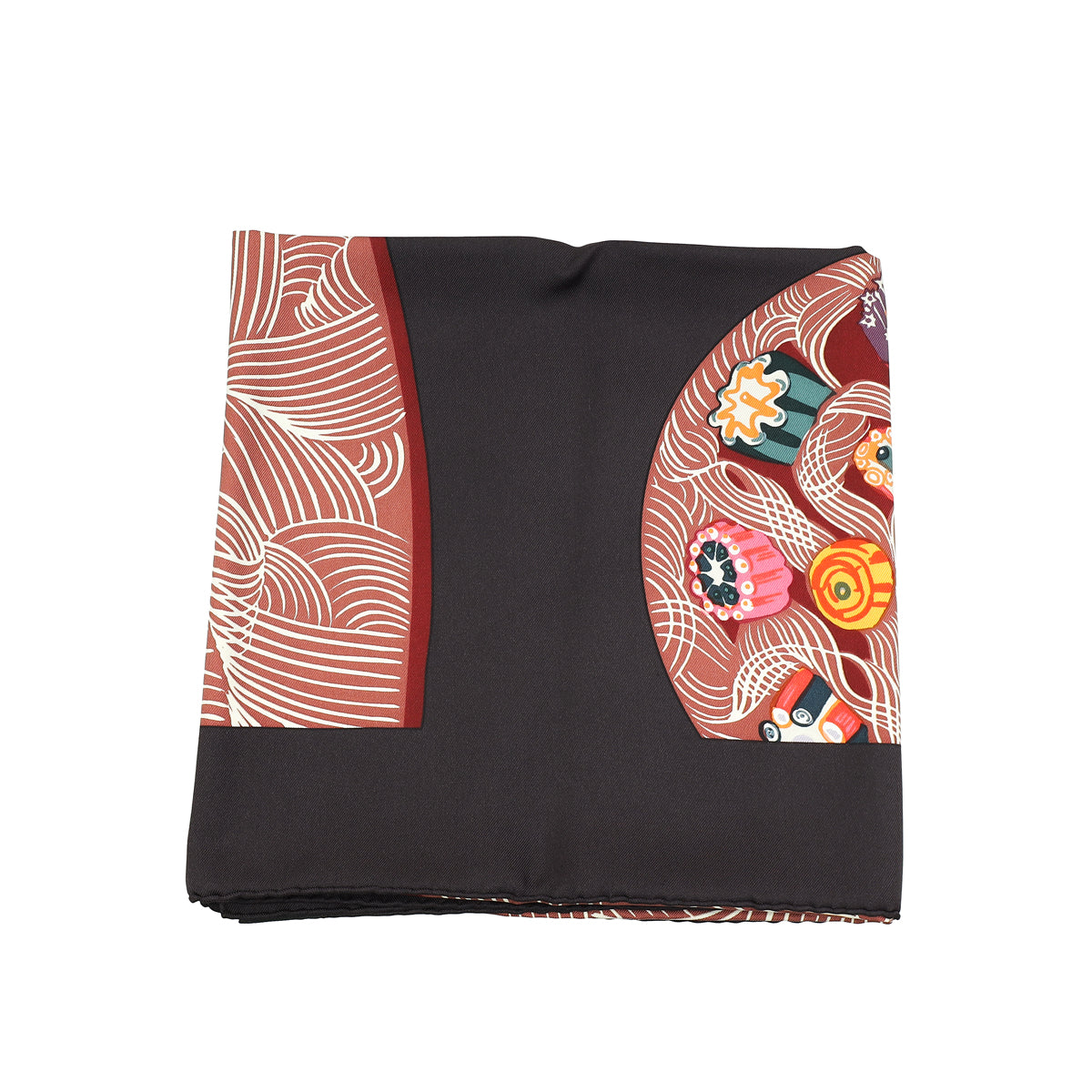 Hermes Multicolor Sulfure et Presse Papiers by Caty Latham Silk Scarf 90-Hermes-THE CLOSET