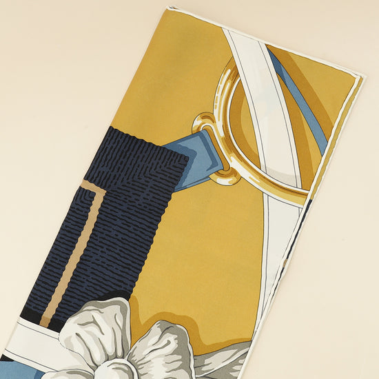 Hermes Tricolor Grand Manege Detail Silk Scarf 70-Hermes-THE CLOSET