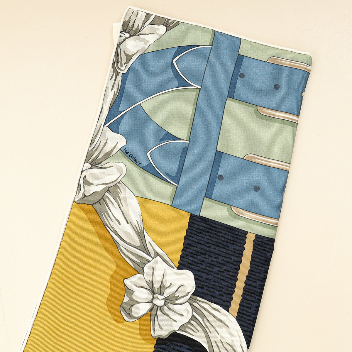 Hermes Tricolor Grand Manege Detail Silk Scarf 70-Hermes-THE CLOSET