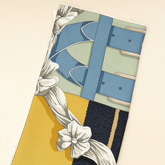 Hermes Tricolor Grand Manege Detail Silk Scarf 70-Hermes-THE CLOSET