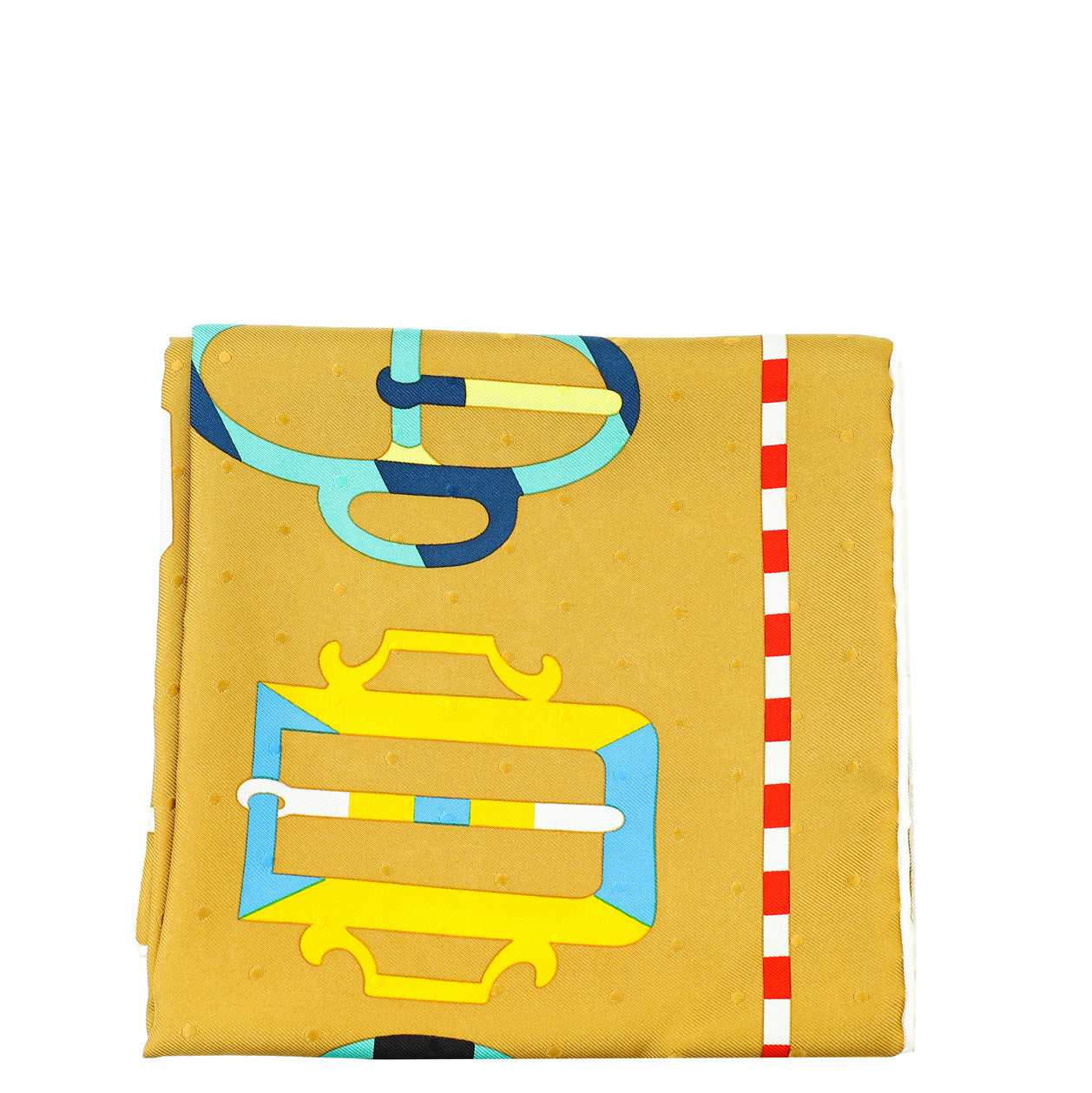 Hermes Tricolor Bouclerie Moderne Plumetis Silk 70 Scarf-Hermes-THE CLOSET