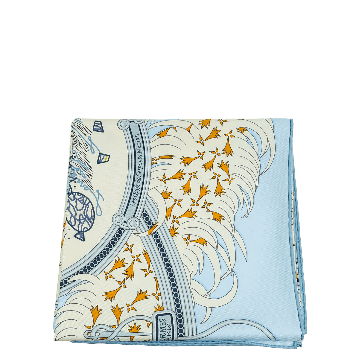 Hermes Tricolor Legende Brodee Silk Scarf 90-Hermes-THE CLOSET