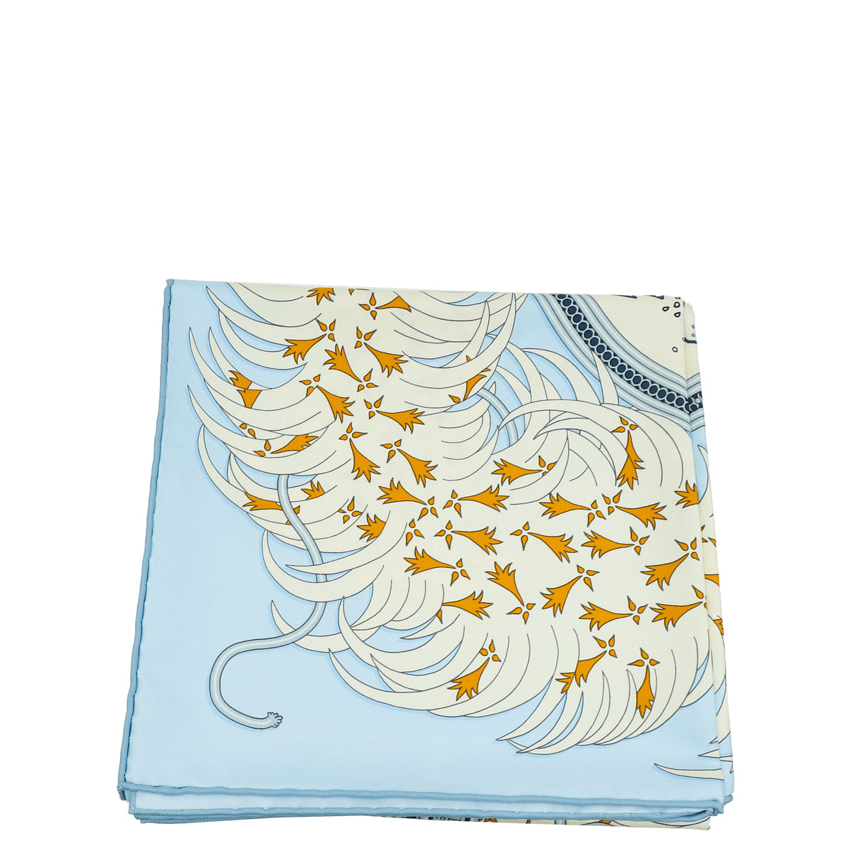 Hermes Tricolor Legende Brodee Silk Scarf 90-Hermes-THE CLOSET