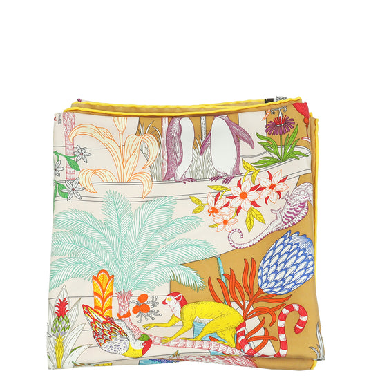 Hermes Tricolor Precious Paradise Scarf 90