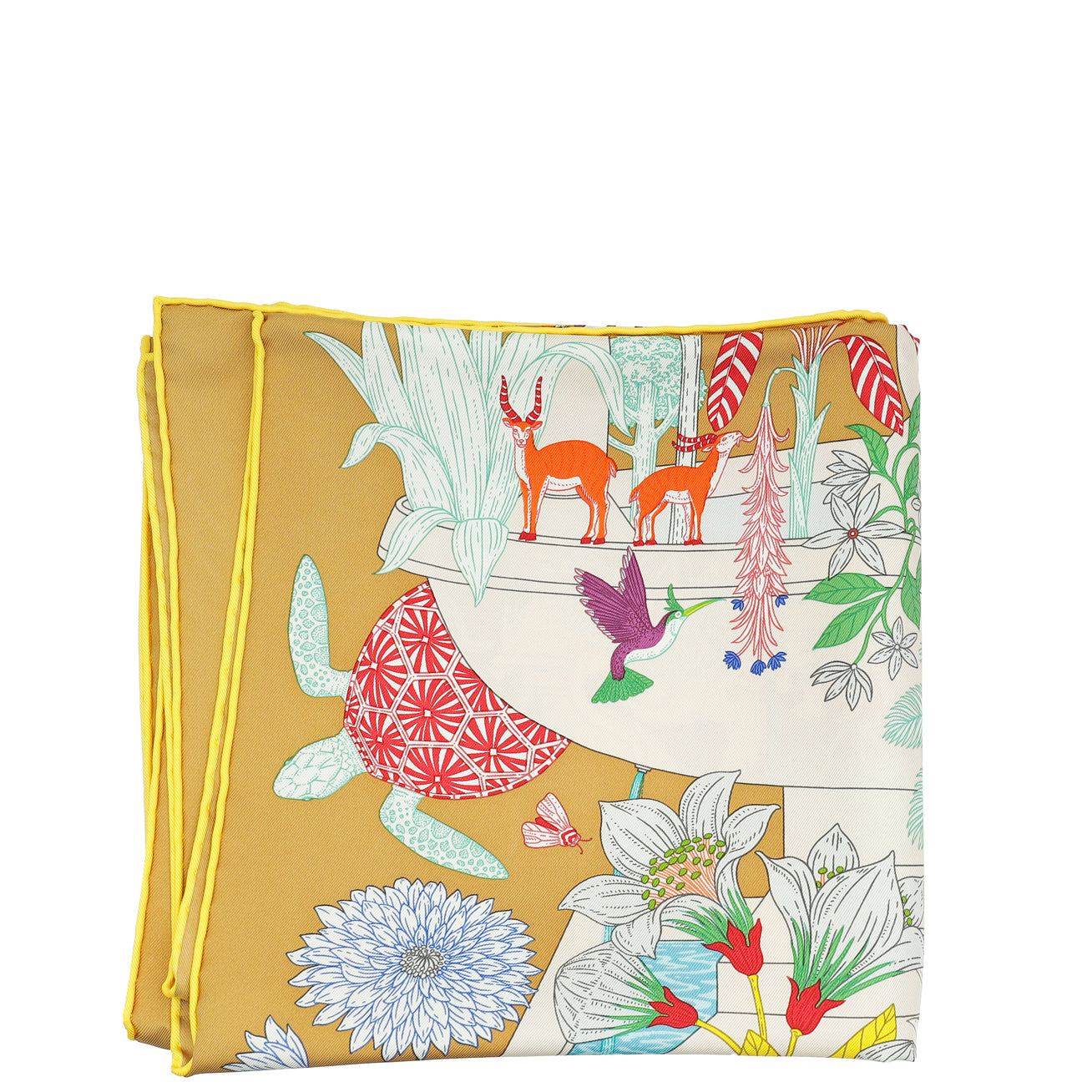 Hermes Tricolor Precious Paradise Scarf 90-Hermes-THE CLOSET