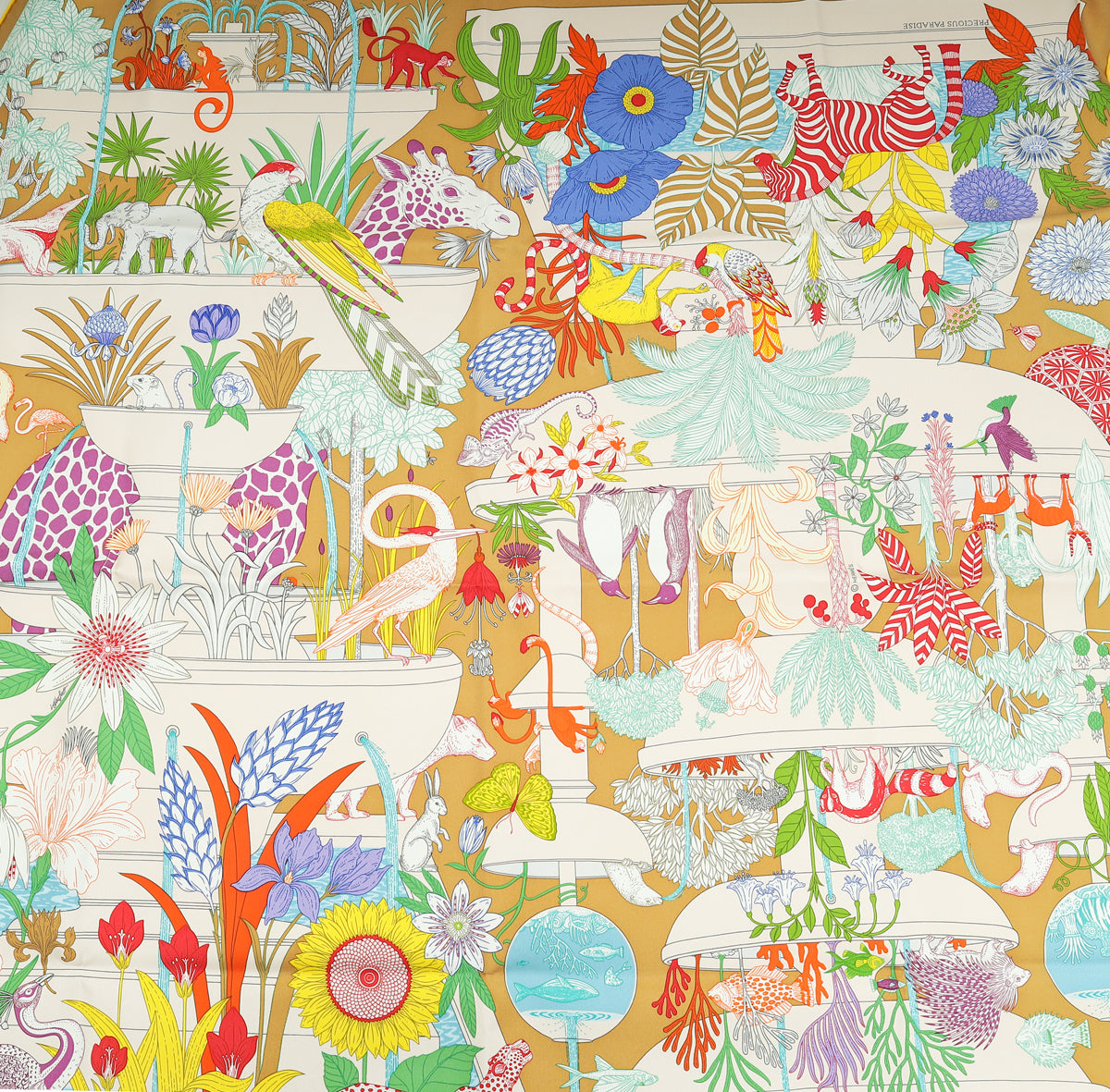 Hermes Tricolor Precious Paradise Scarf 90 – THE CLOSET