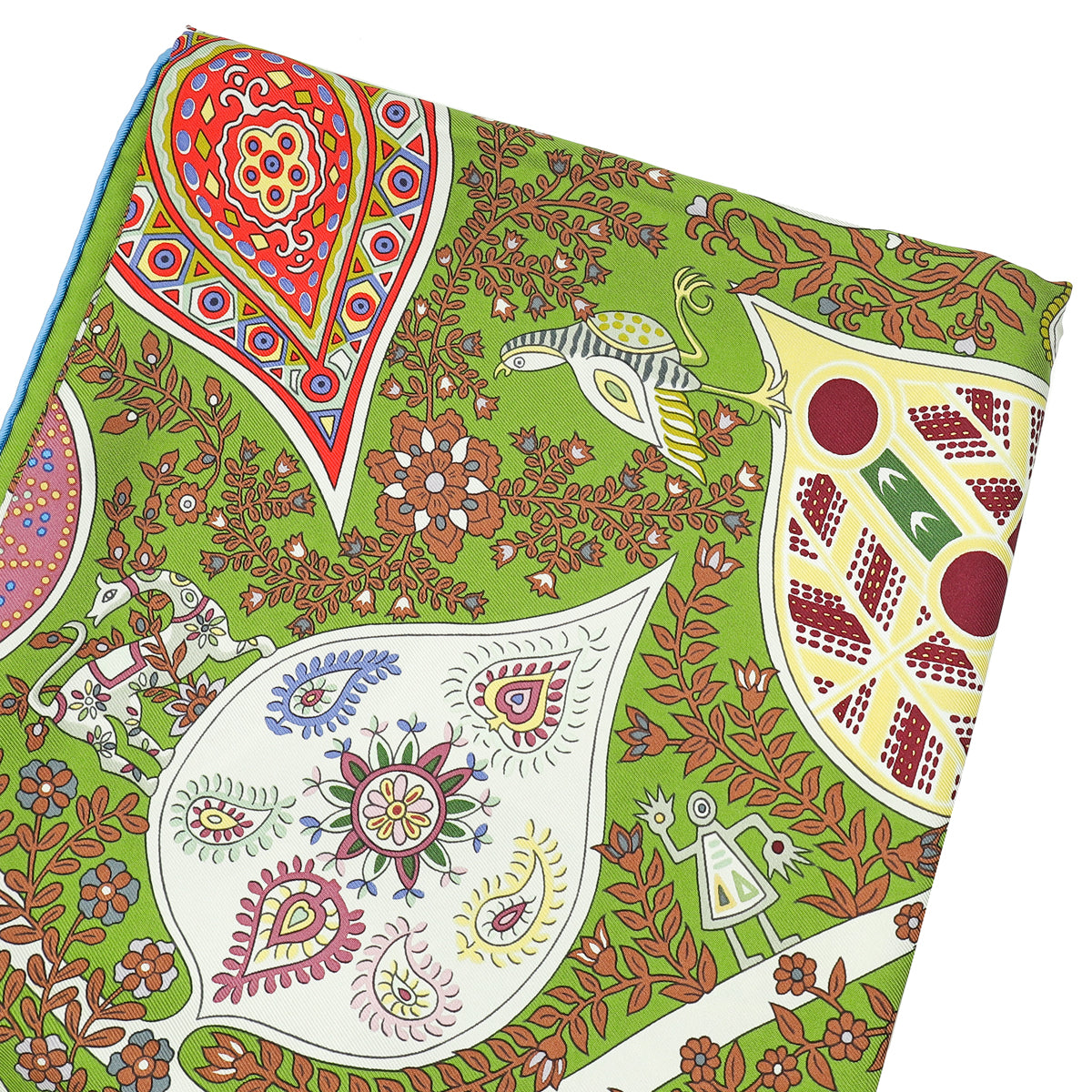 Hermes Tricolor L'Arbre de Vie 90 Silk Scarf