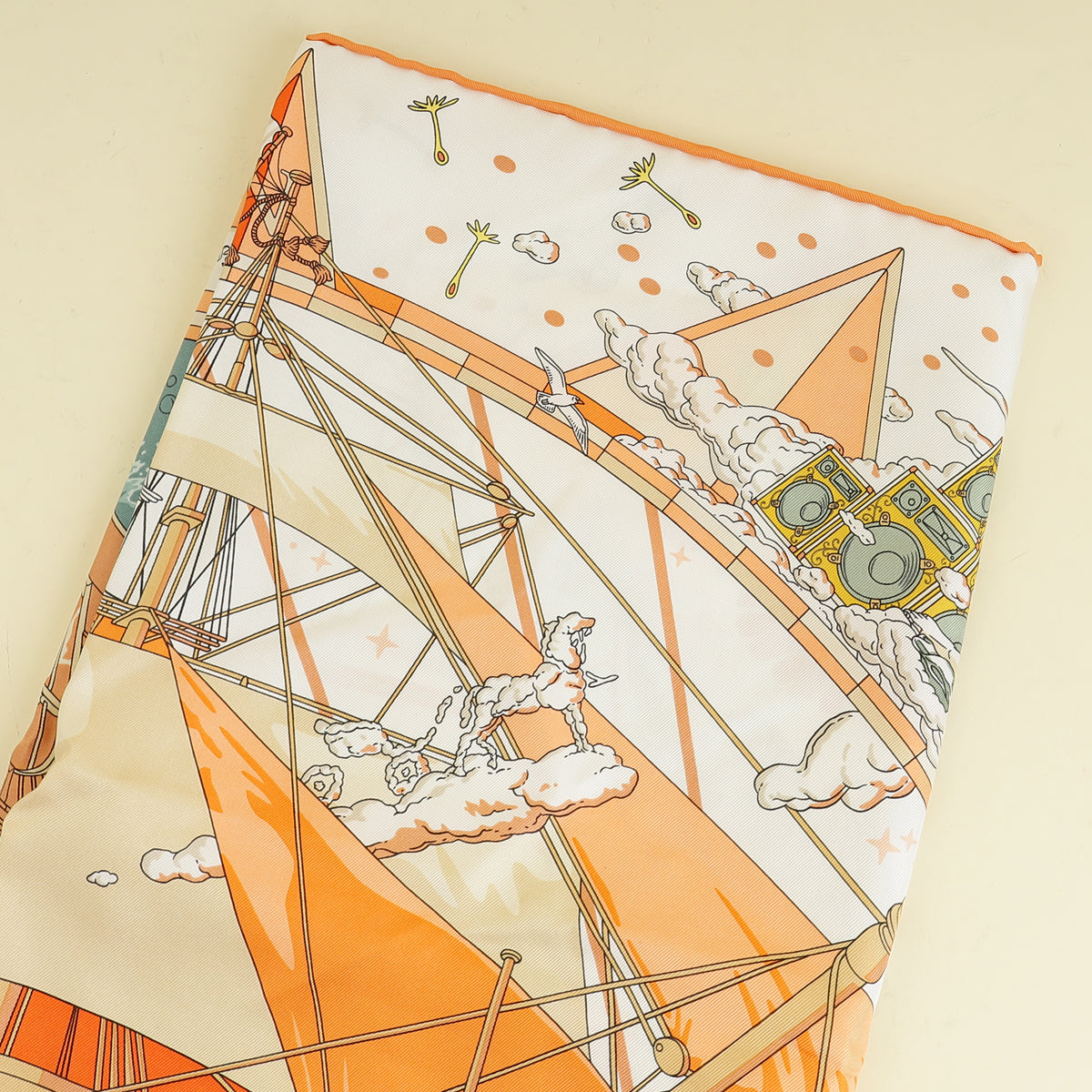 Hermes Tricolor Flagship Silk Scarf 90
