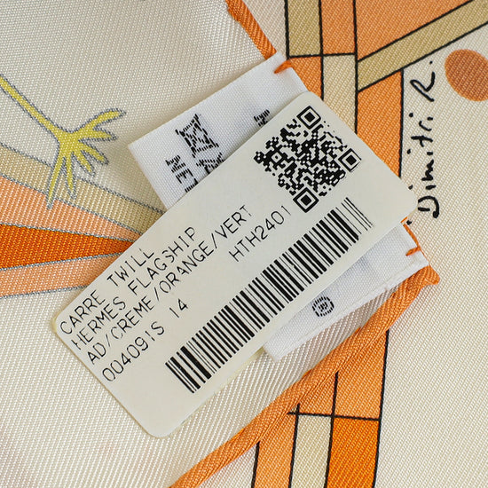 Hermes Tricolor Flagship Silk Scarf 90