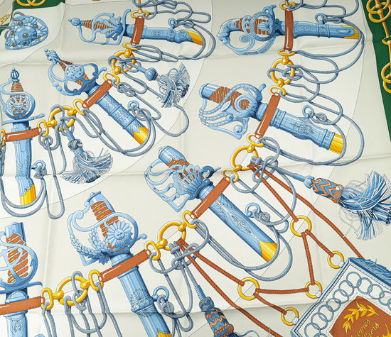 Hermes Multicolor Cliquetis Silk Scarf 90