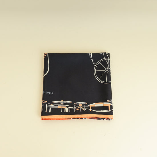 Hermes Tricolor Complication Equestre Scarf 90