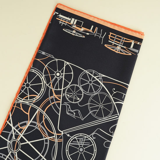 Hermes Tricolor Complication Equestre Scarf 90