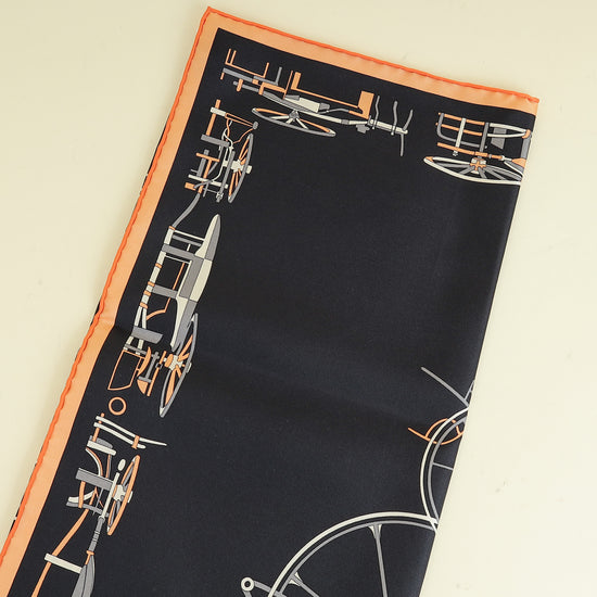 Hermes Tricolor Complication Equestre Scarf 90