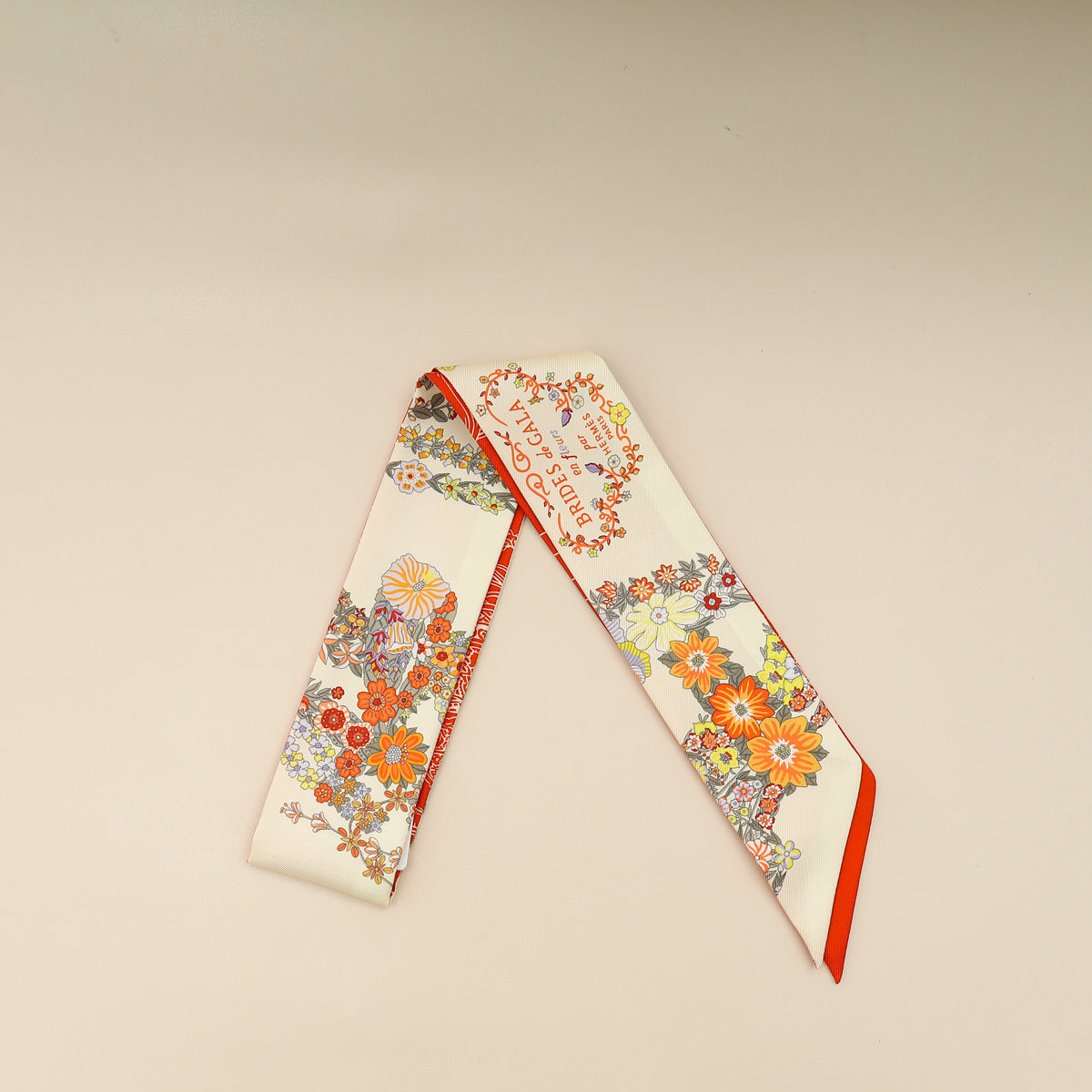 Hermes Tricolor Brides De Gala En Fleurs Twilly-Hermes-THE CLOSET