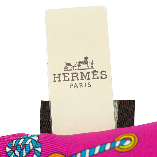 Hermes Tricolor Cordages Silk Twilly
