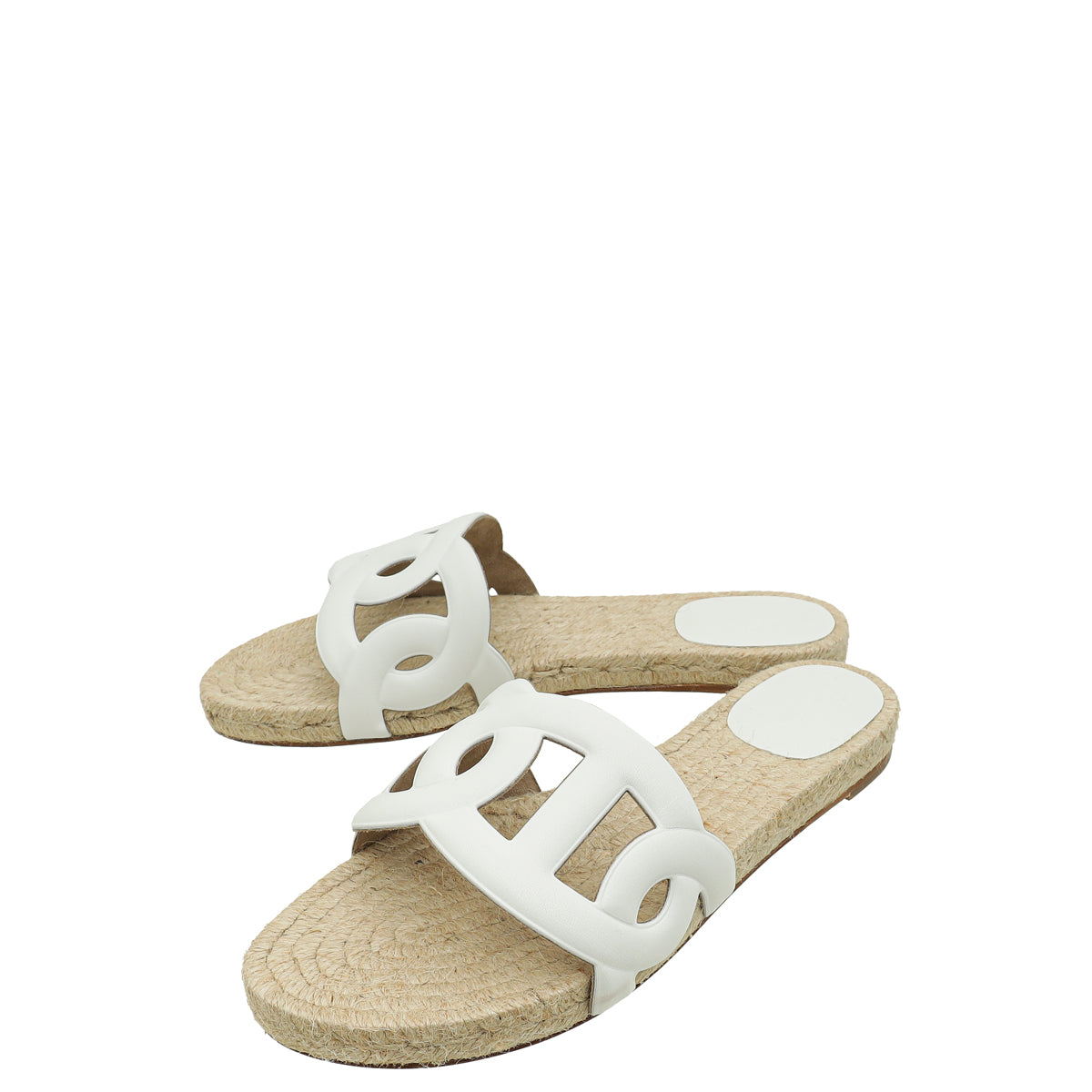 Hermes Blanc Famosa Espadrille 38-Hermes-THE CLOSET