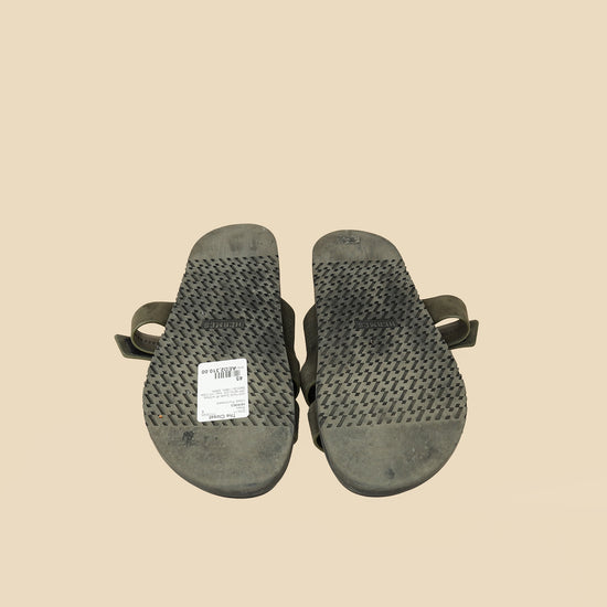 Hermes Vert Forêt Suede Chypre Sandals 45-Hermes-THE CLOSET