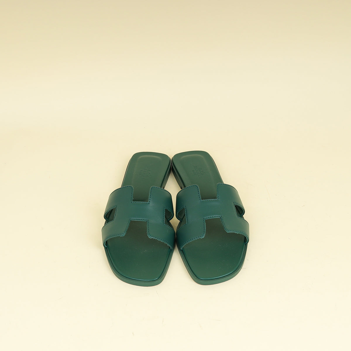 Hermes Vert Viride Oran Sandals 40