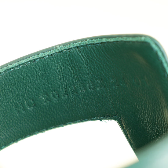 Hermes Vert Viride Oran Sandals 40