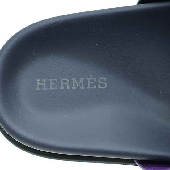 Hermes Bicolor Chypre Goatskin Sandal 35.5