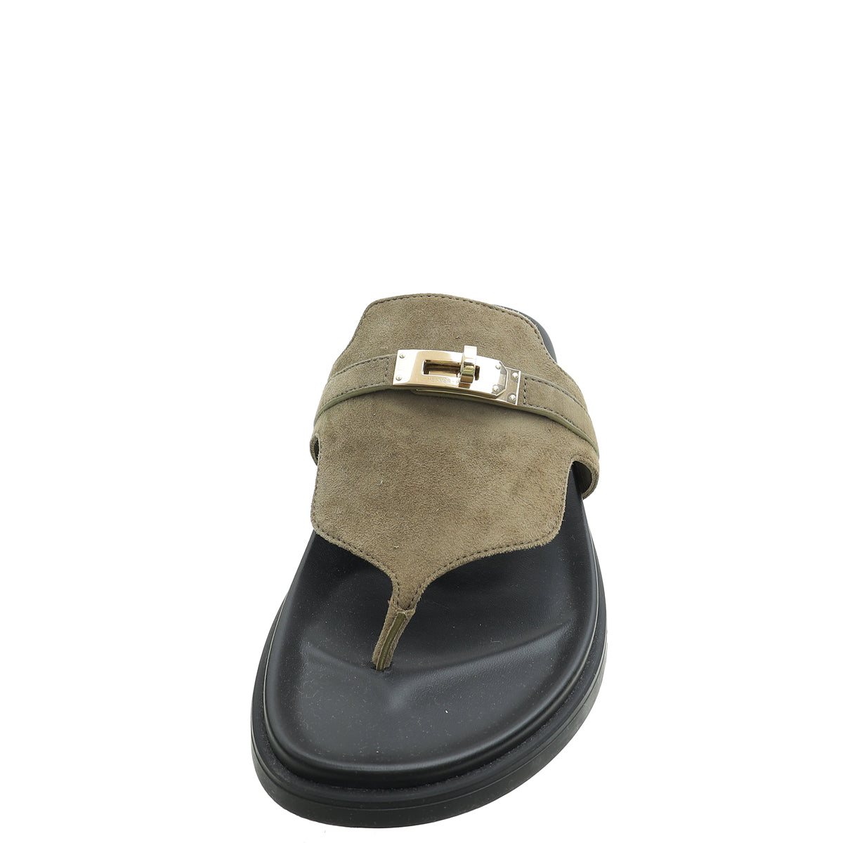 Hermes Vert Toundra Empire Suede Goatskin Sandal 36.5-Hermes-THE CLOSET