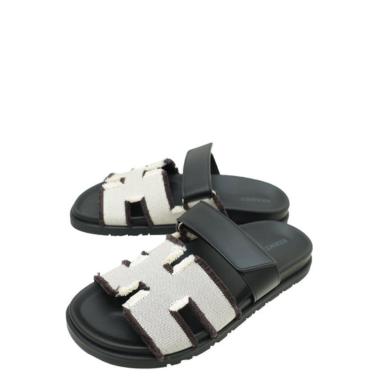 Hermes Bicolor Fringed H Chypre Sandal 36.5