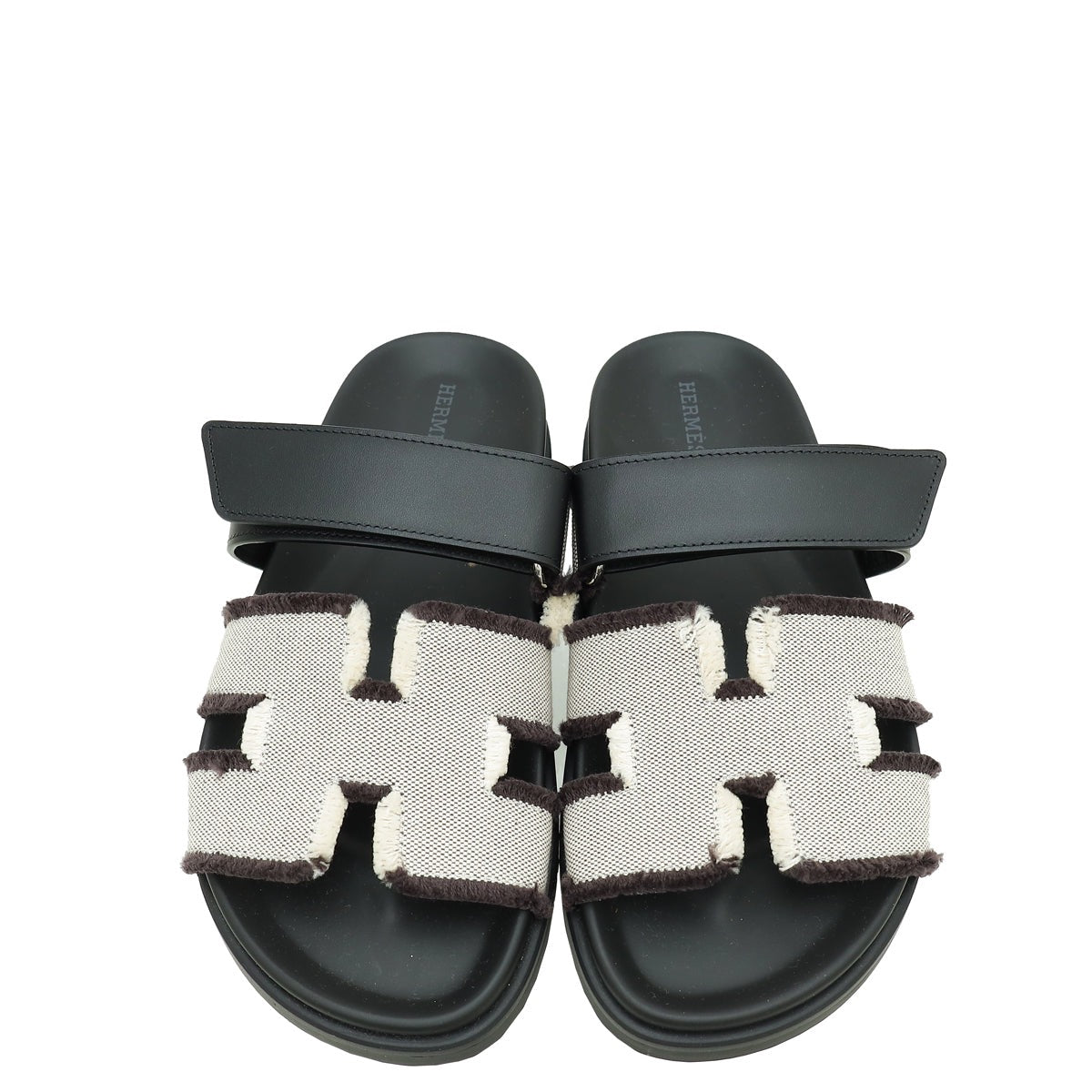 Hermes Bicolor Fringed H Chypre Sandal 36.5