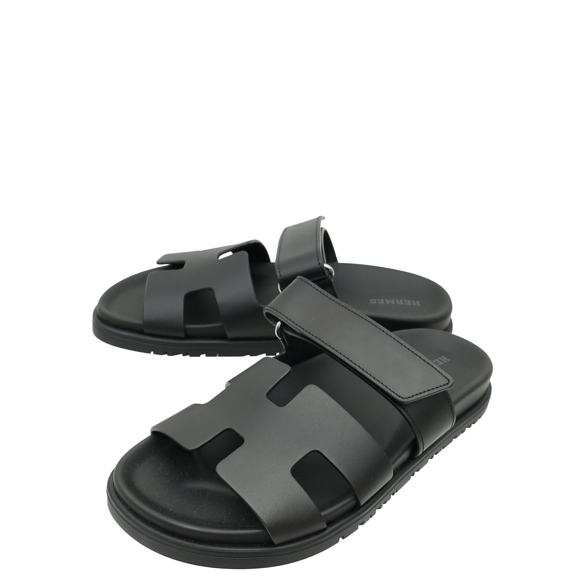 Hermes Noir Chypre Sandal 36.5