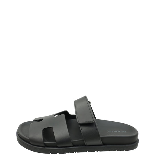 Hermes Noir Chypre Sandal 36.5