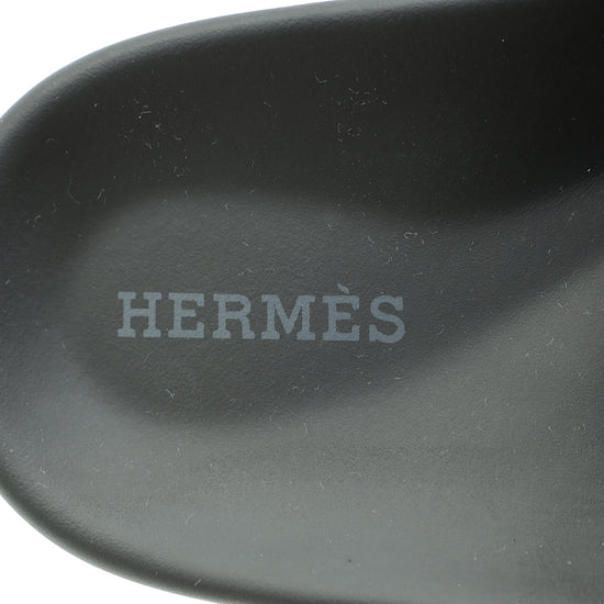 Hermes Noir Chypre Sandal 36.5