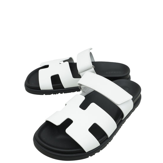 Hermes Blanc Chypre Sandal 36.5