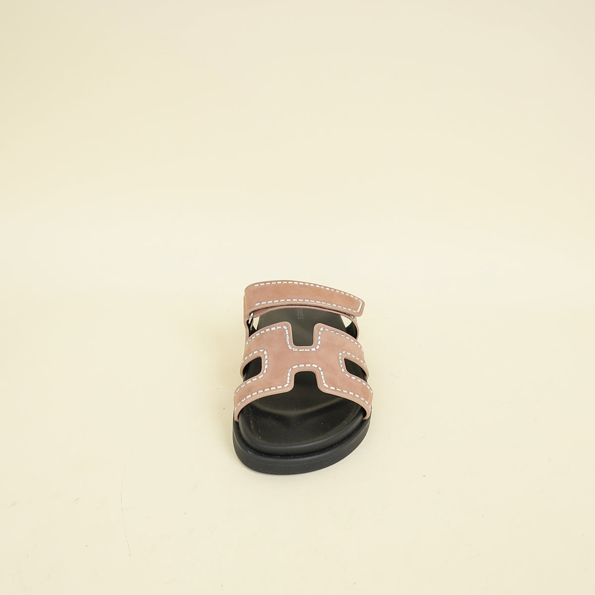 Hermes Rose Perle Suede Crystal Chypre Sandals 36.5