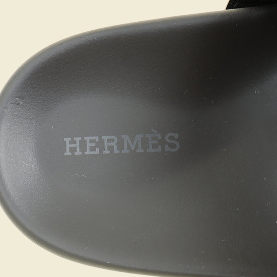 Hermes Rose Perle Suede Crystal Chypre Sandals 36.5