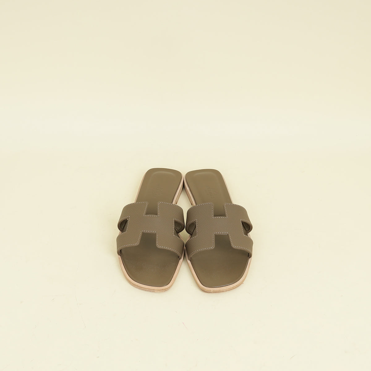 Hermes Gris Etain Oran Sandal 36