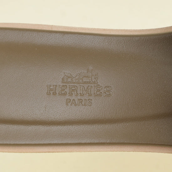 Hermes Gris Etain Oran Sandal 36