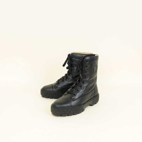 Hermes Noir Fresh Ankle Boot 36