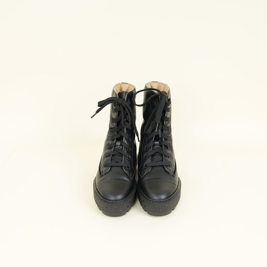 Hermes Noir Fresh Ankle Boot 36