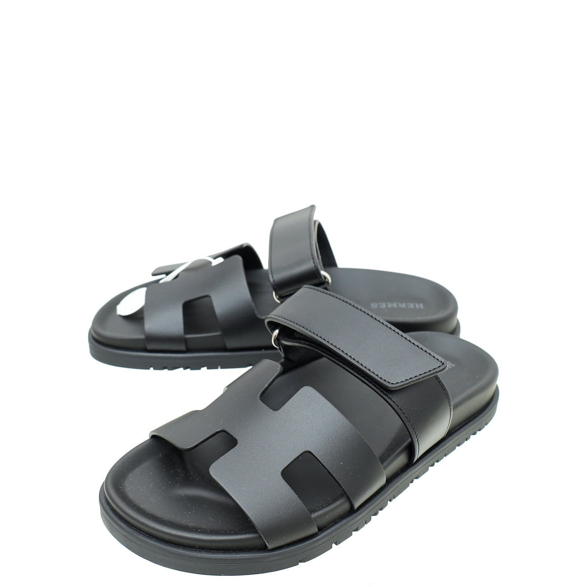 Hermes Noir Chypre Sandals 36-Hermes-THE CLOSET