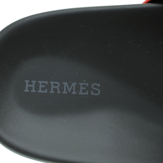 Hermes Bicolor Suede Chypre Sandal 36