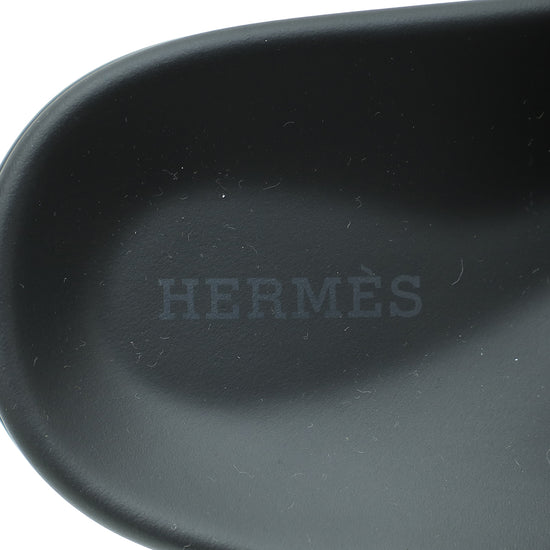 Hermes Noir Chypre Sandal 37.5