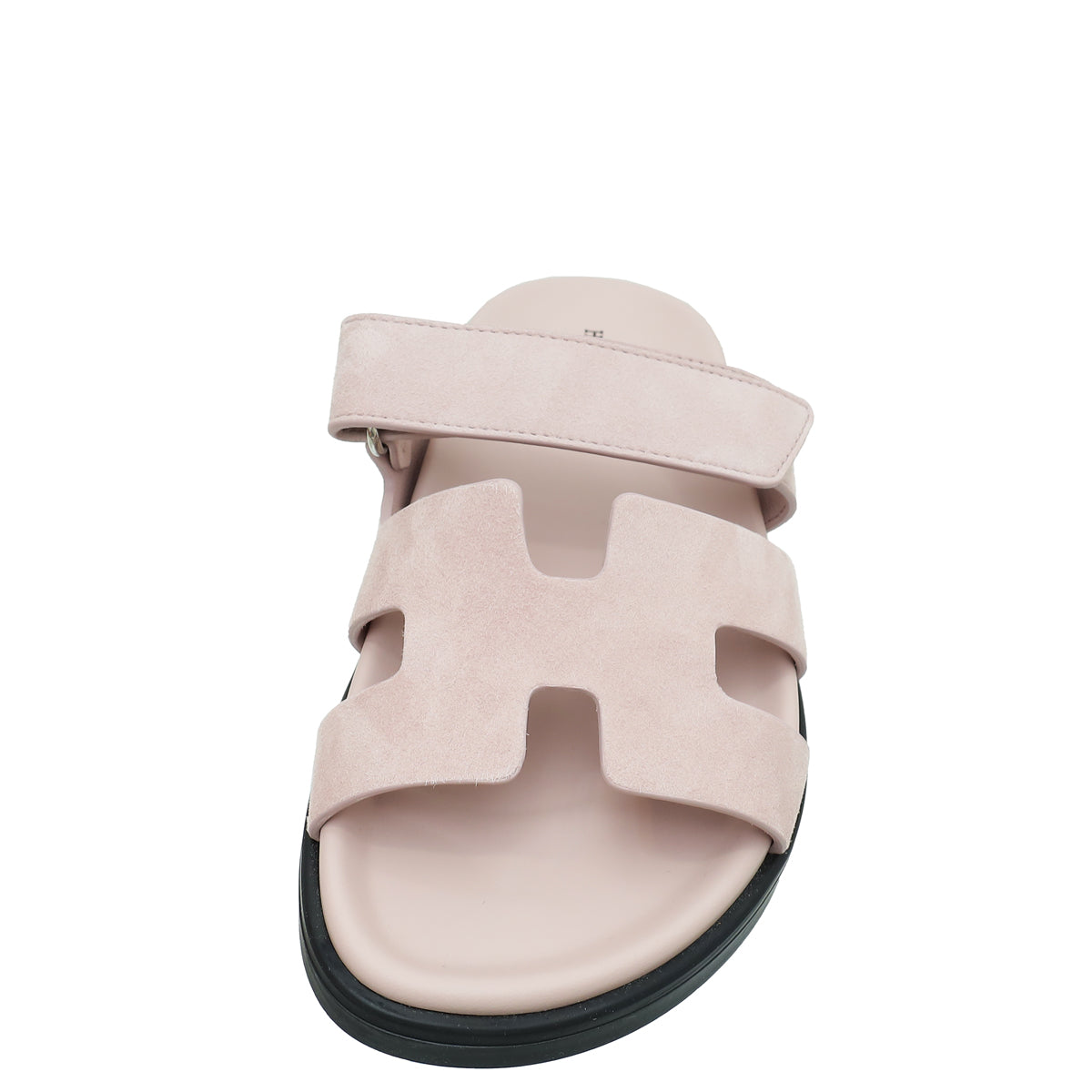 Hermes Rose Porcelain Suede Chypre Sandal 37.5-Hermes-THE CLOSET