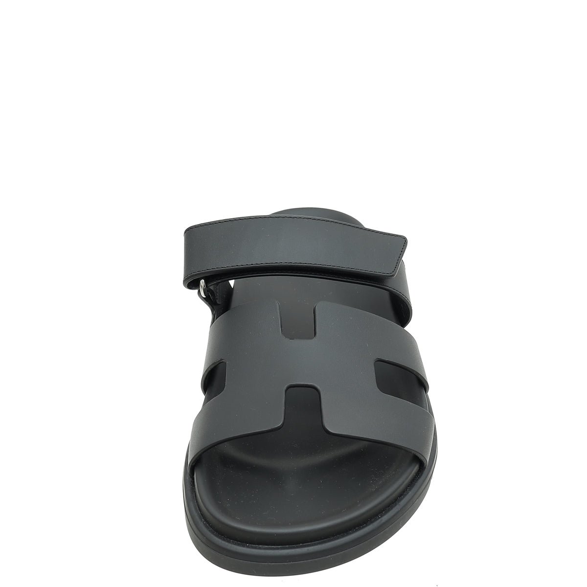 Hermes Noir Chypre Sandals 37.5-Hermes-THE CLOSET