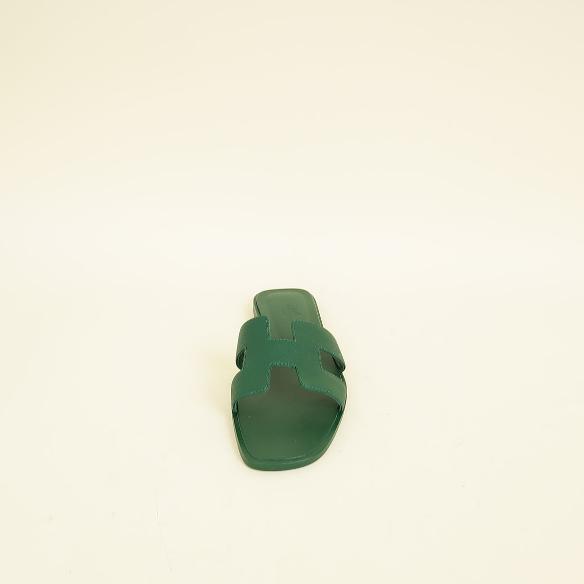 Hermes Vert Cactus Oran Sandals 37.5