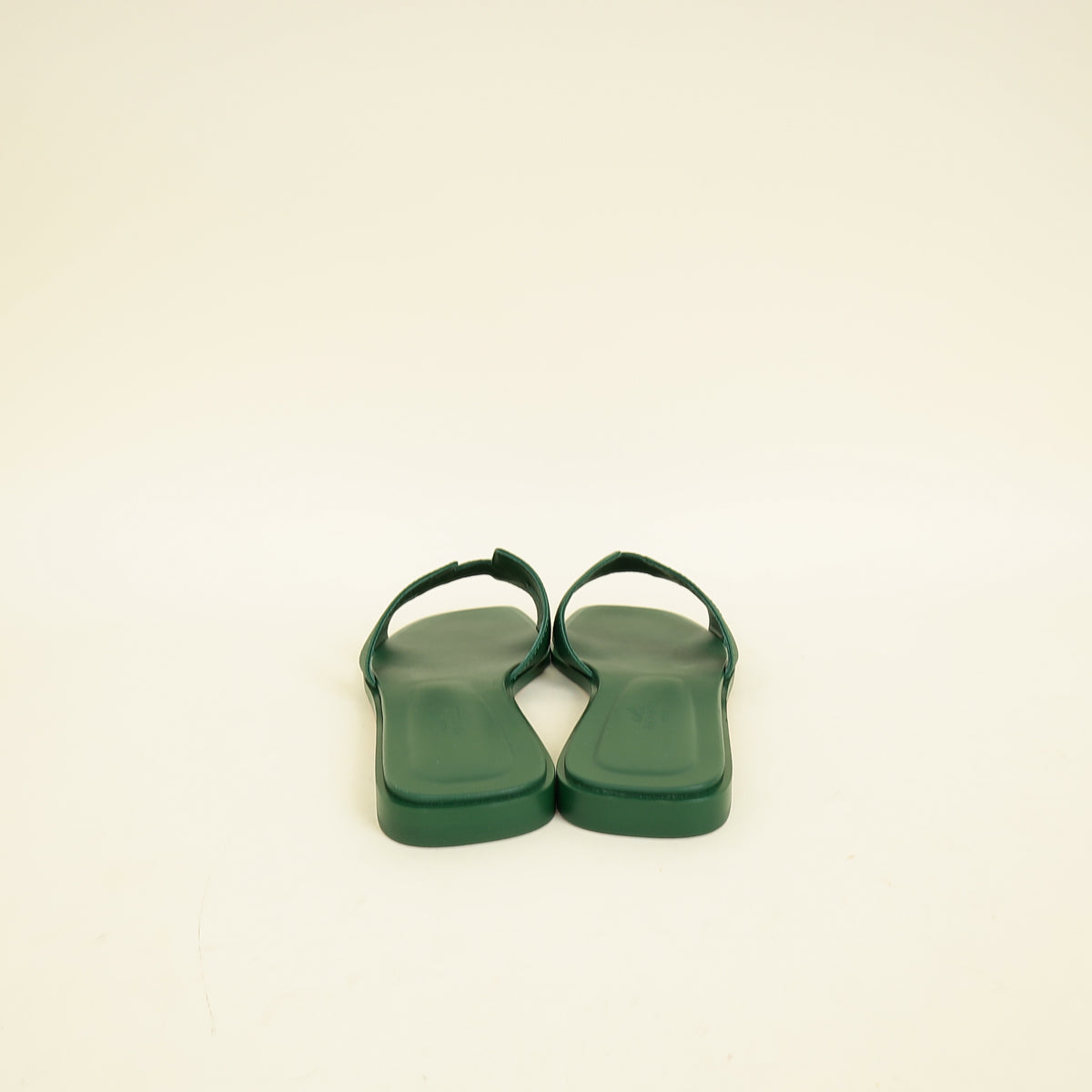 Hermes Vert Cactus Oran Sandals 37.5