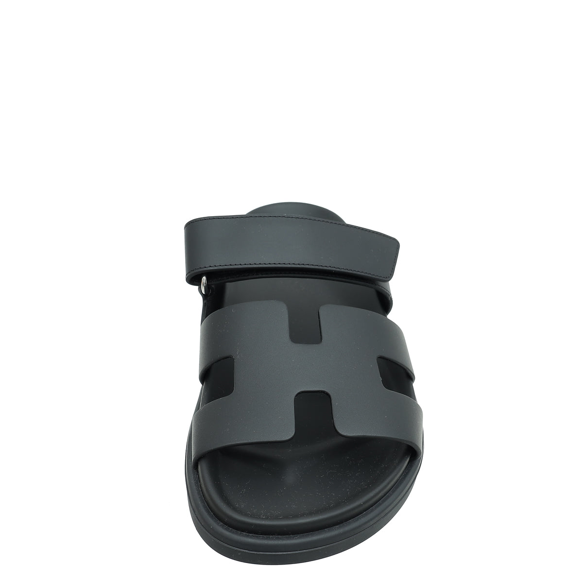 Hermes Noir Chypre Sandals 37.5-Hermes-THE CLOSET