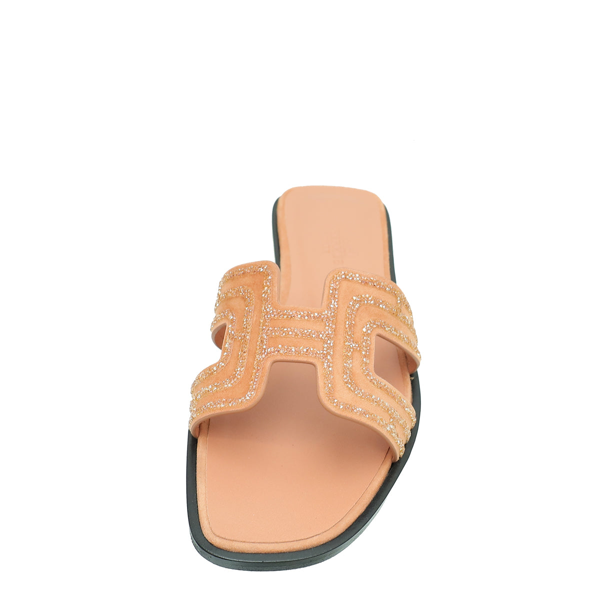 Hermes Bicolor Oran Crystal Embellished Sandal 37-Hermes-THE CLOSET