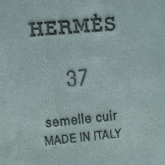 Hermes Bicolor Oran Crystal Embellished Sandal 37