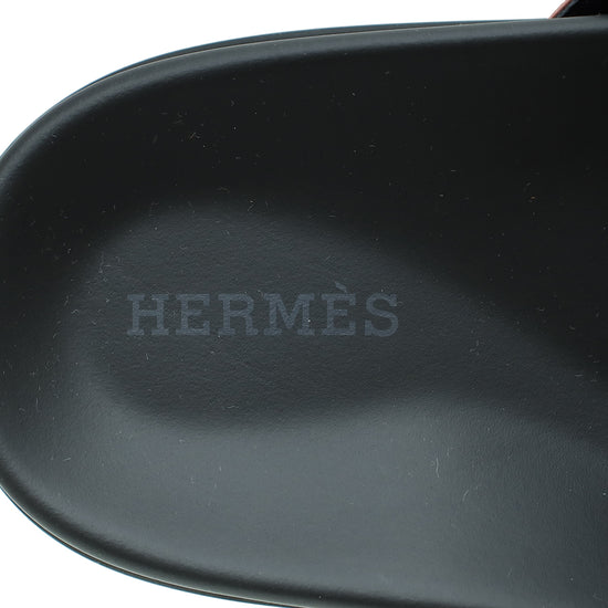 Hermes Bois De Rose Satin Chypre Sandals 37.5